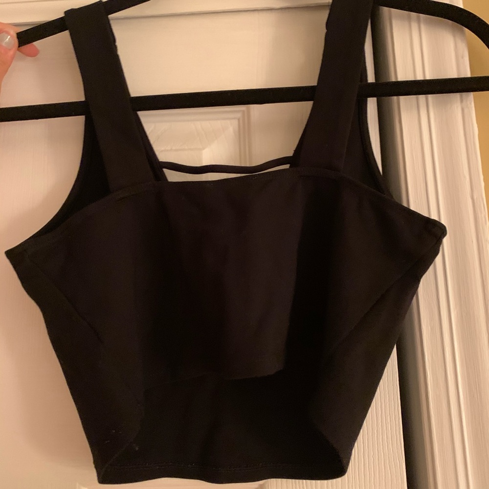 Black Crop Top - Picture 2 of 3